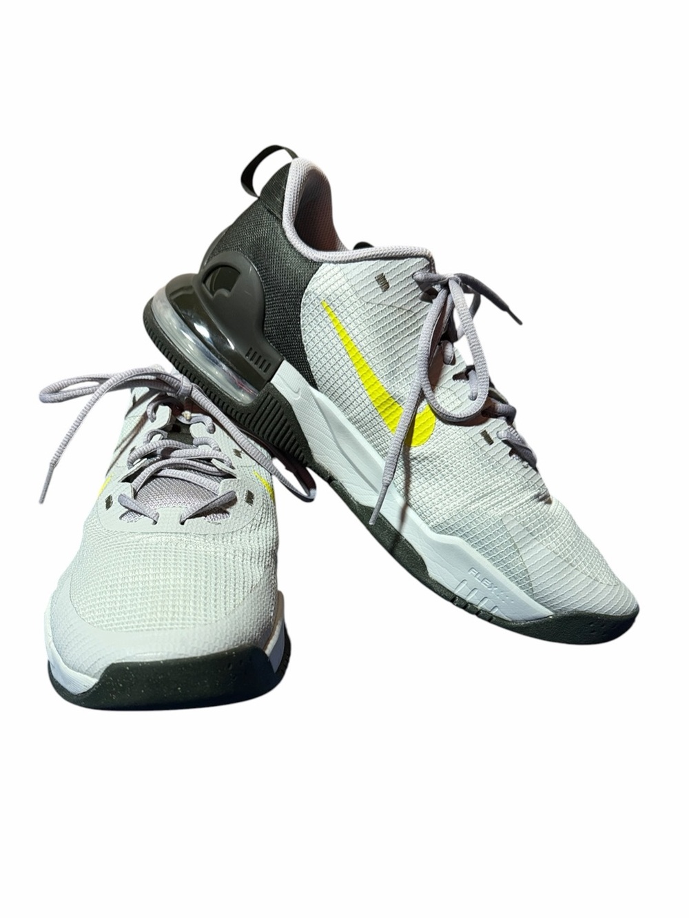 Men’s Nike Air Max Alpha Trainer 5 Silver & Yellow Sz 10.5